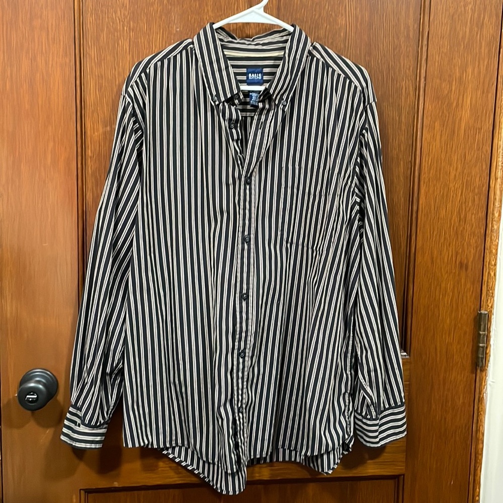 Vertical Stripes Button Down Collared Shirt